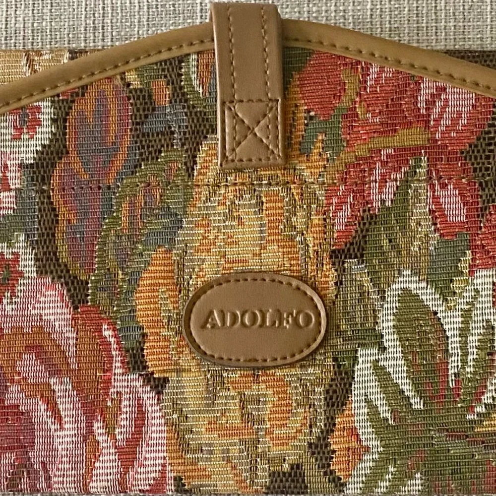 Adolfo Tapestry Cosmetic Travel Bag, NEW